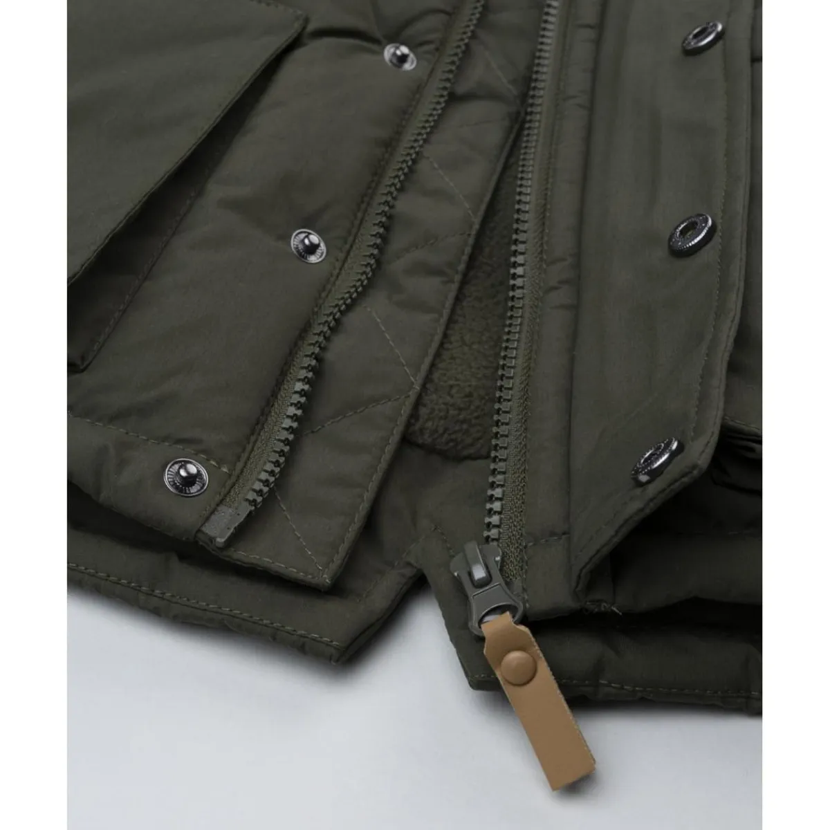 Abrigo acolchado verde con pelo sintético para niño*Prenatal New