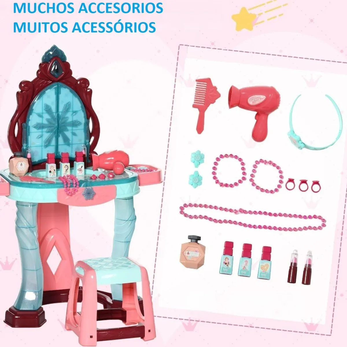 Sale Aiyaplay - Tocador con taburete Muñecas