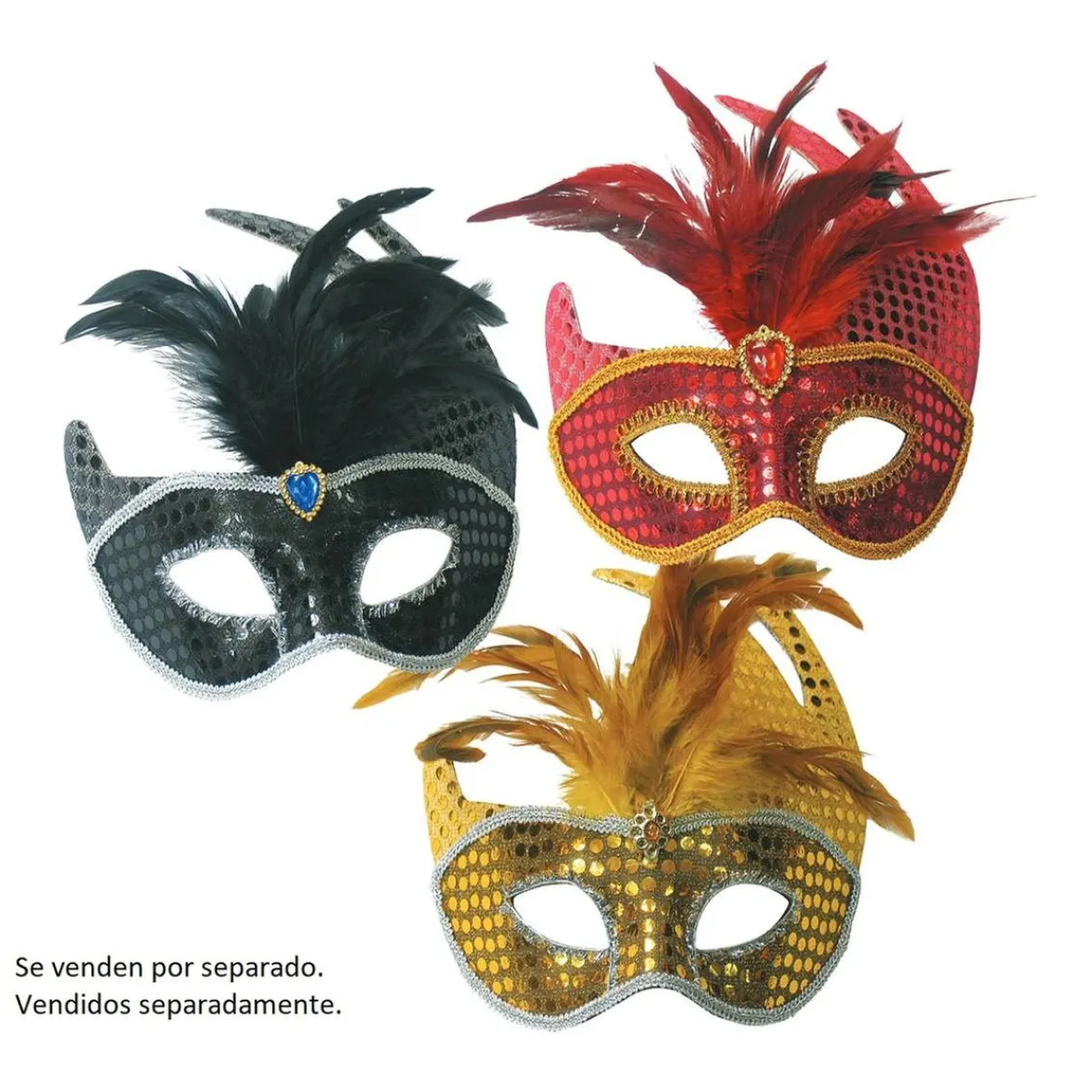 Best Antifaz con lentejuelas y plumas (varios modelos) Disfraces|Halloween