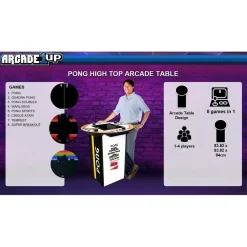 - Mesa de juegos recreativa Multijugador Pong Arcade Table*Arcade1Up Outlet
