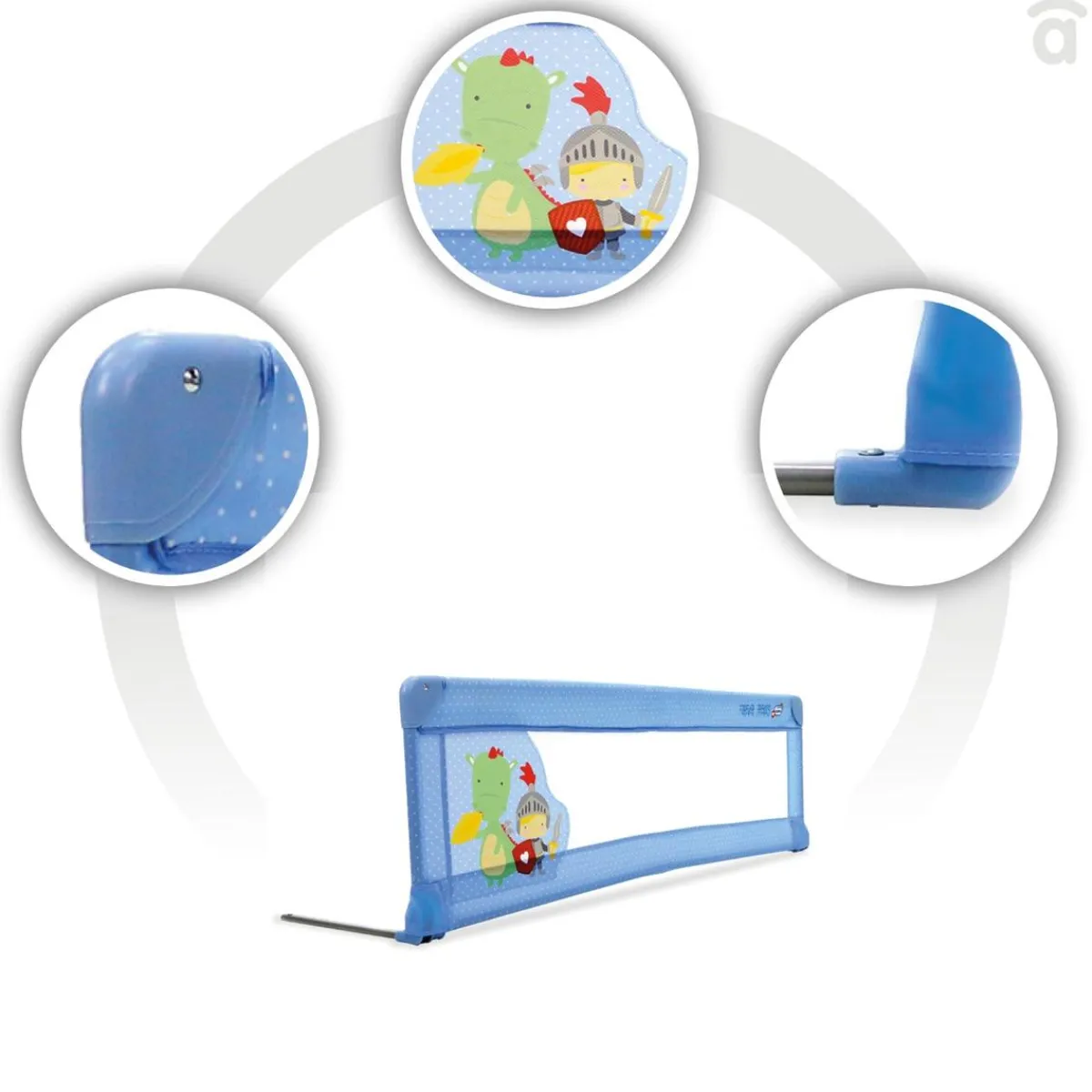 Outlet - Barrera de cama estándar 150 cm Camelot Seguridad·Antigolpes Y Reductores