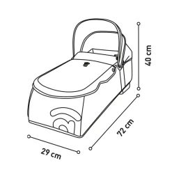 - Capazo para silla gemelar Bro Negro*ASALVO Online