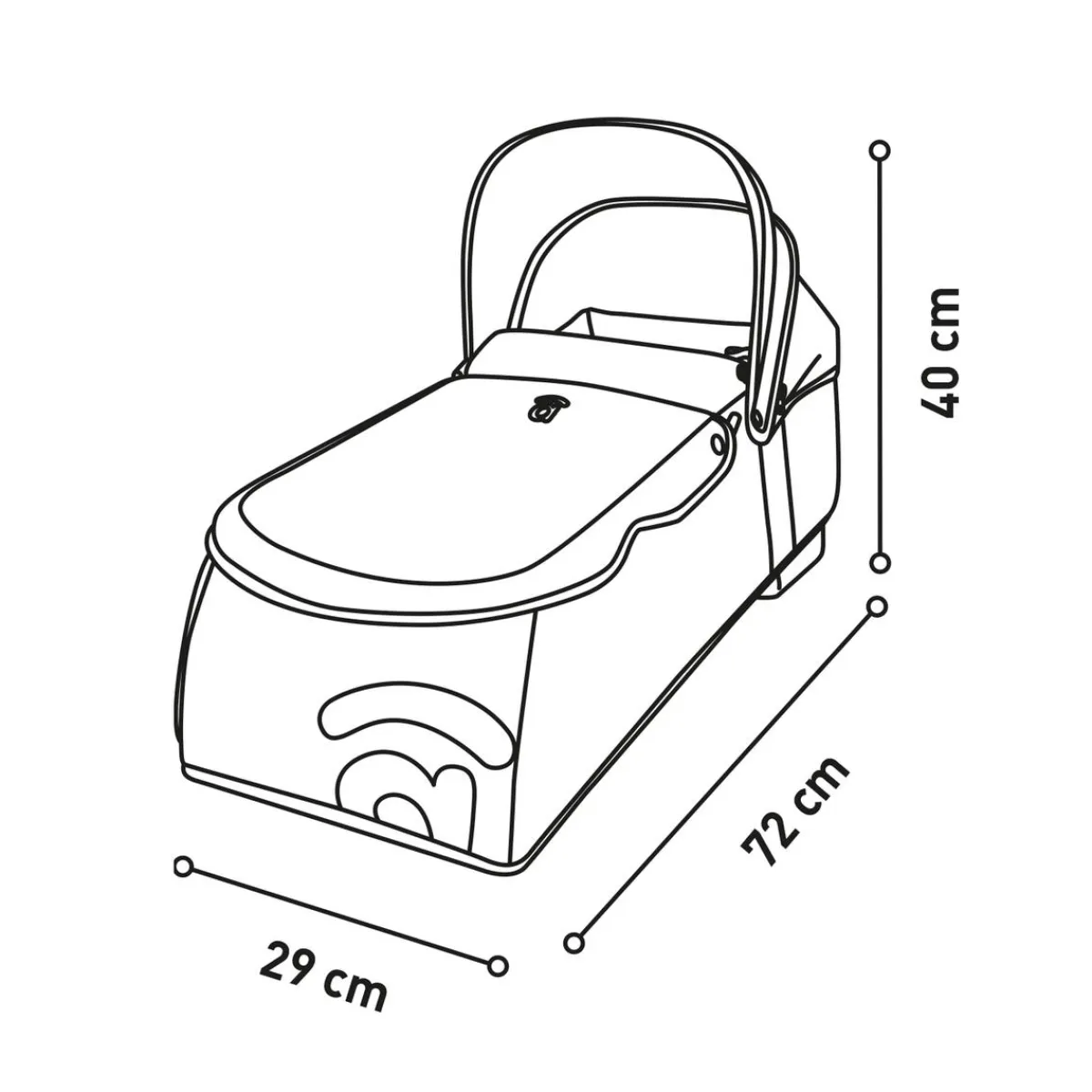 - Capazo para silla gemelar Bro Negro*ASALVO Online
