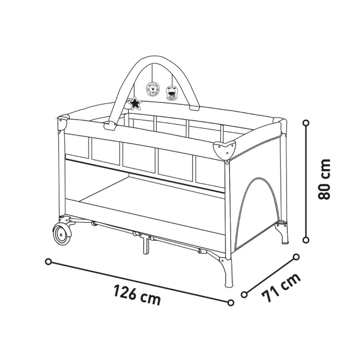 Sale - Cuna de Viaje Complet Duo Erizo Descanso·Cunas De Viaje
