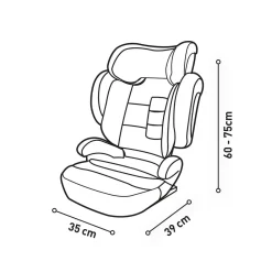 New - Silla de auto I-Size Poe Fix Gris 100-150 cm Sillas De Coche·Desde 100 A 150 Cm