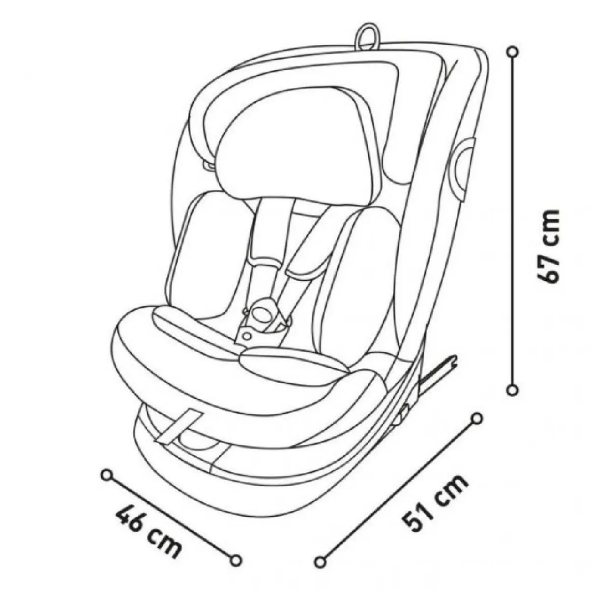 Asalvo - Silla de coche Austen negro*A SALVO Online