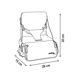 - Trona de viage-Bolso Hummus Estrellas Rosa*ASALVO Hot