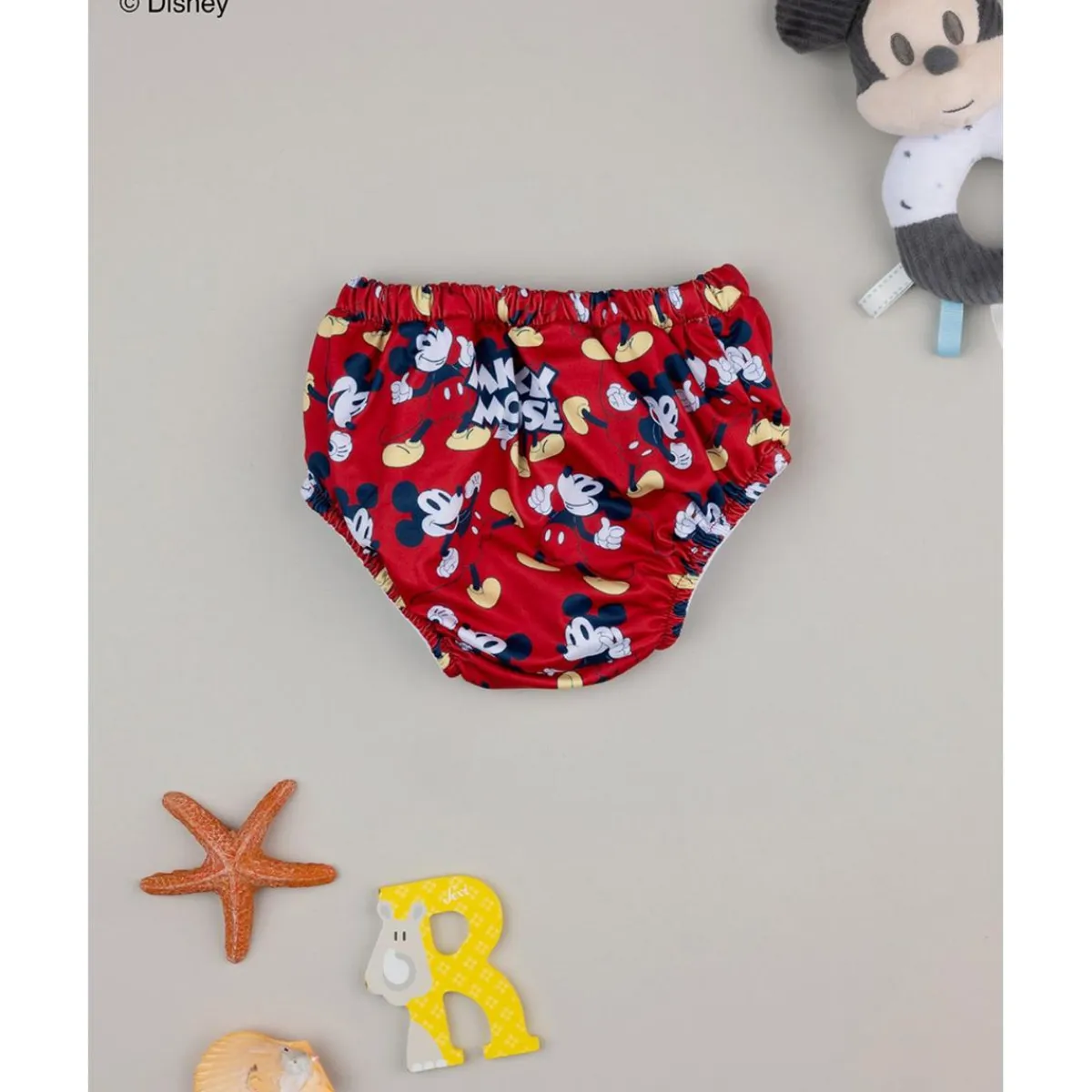 Bañador slip antifugas para niño – Mickey Mouse rojo*Prenatal Sale