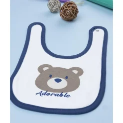 Babero de bebé azul con osito*Prenatal Hot