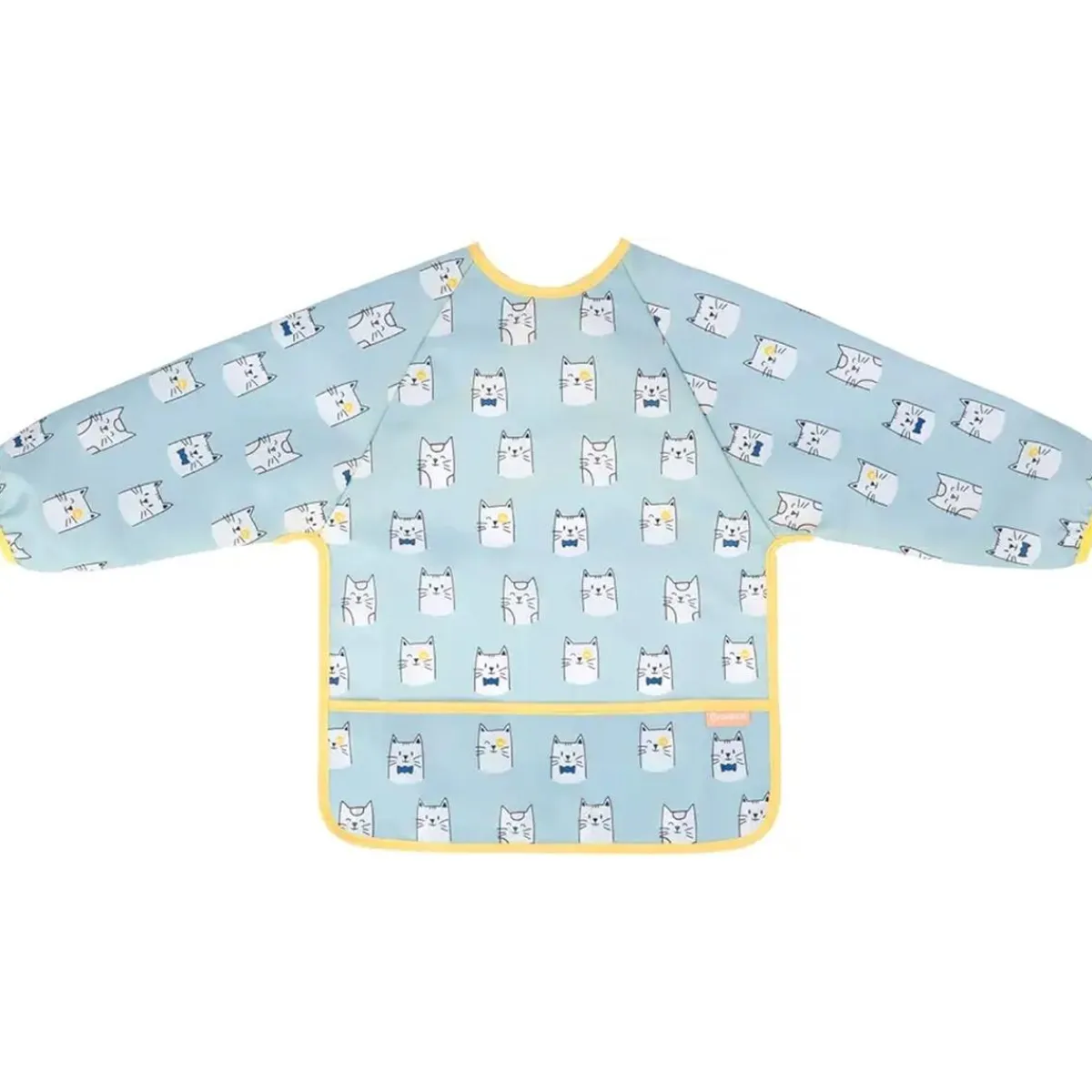 Babero impermeable mangas largas ajustable azul ㅤ*BABYMOOV New