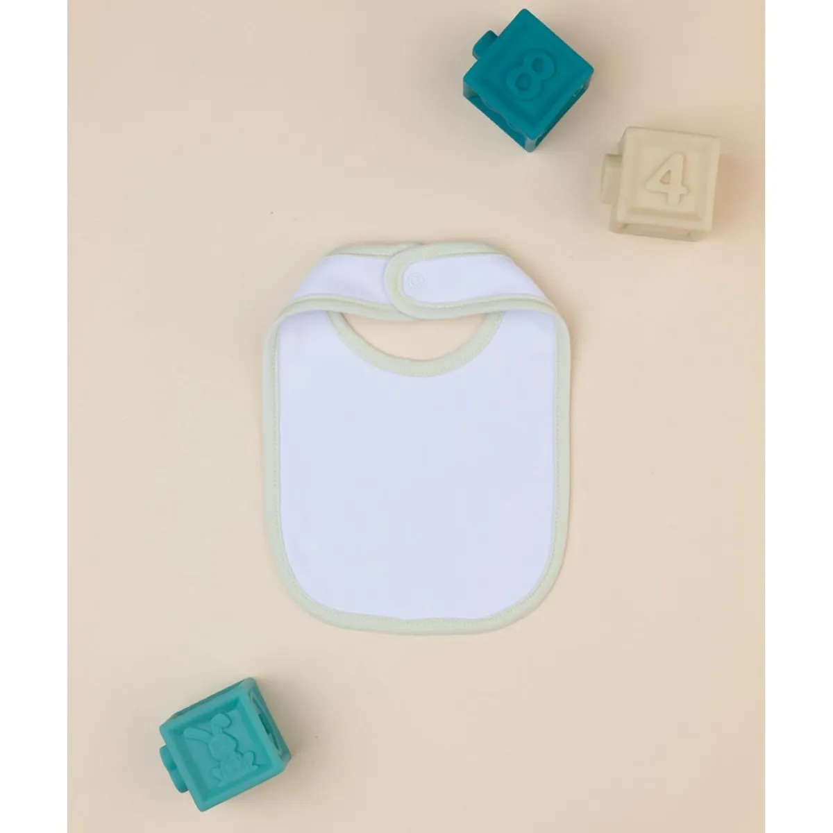 Babero niña blanco/verde*Prenatal Outlet