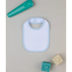 Babero niño blanco/azul*Prenatal