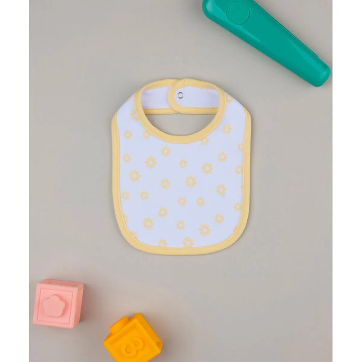 Online Babero para Niña Blanco y Amarillo con Margaritas Recién Nacido·Ropa Y Accesorios|Ropa Y Accesorios·Baberos