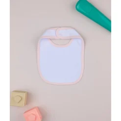 Babero para Niña Blanco y Rosa con Margaritas*Prenatal