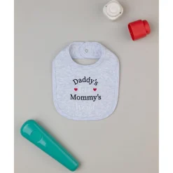 Babero Unisex Blanco "Daddy Mommy"*Prenatal Hot