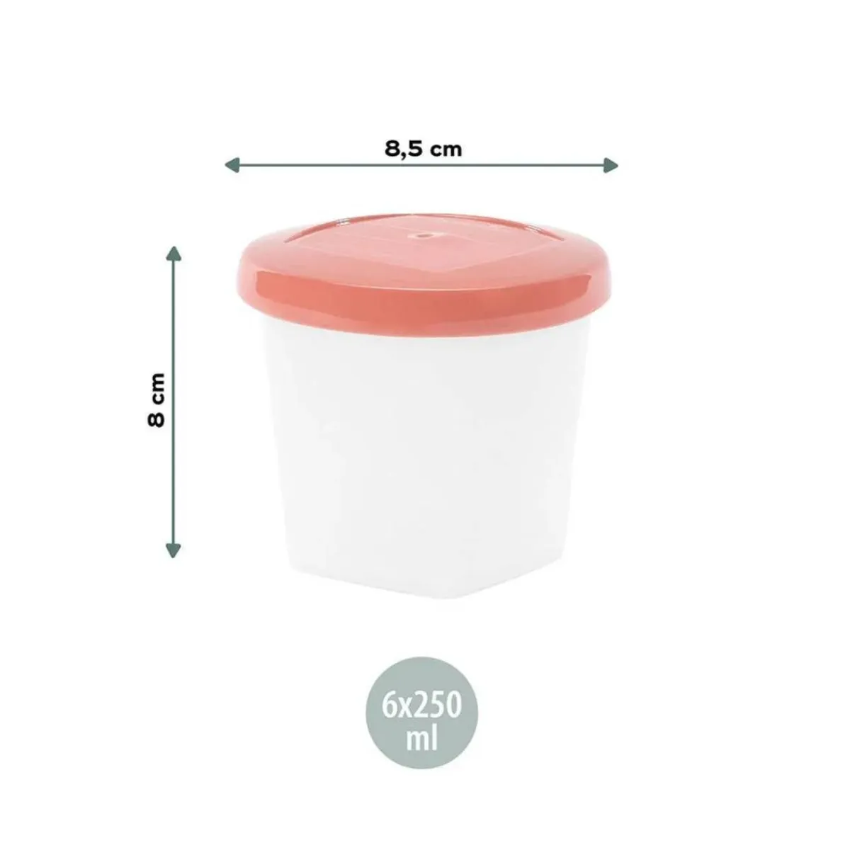 Outlet - 6 Recipientes Babybols 250 ml Preparación Comida Y Accesorios·Termos, Recipientes Y Contenedores