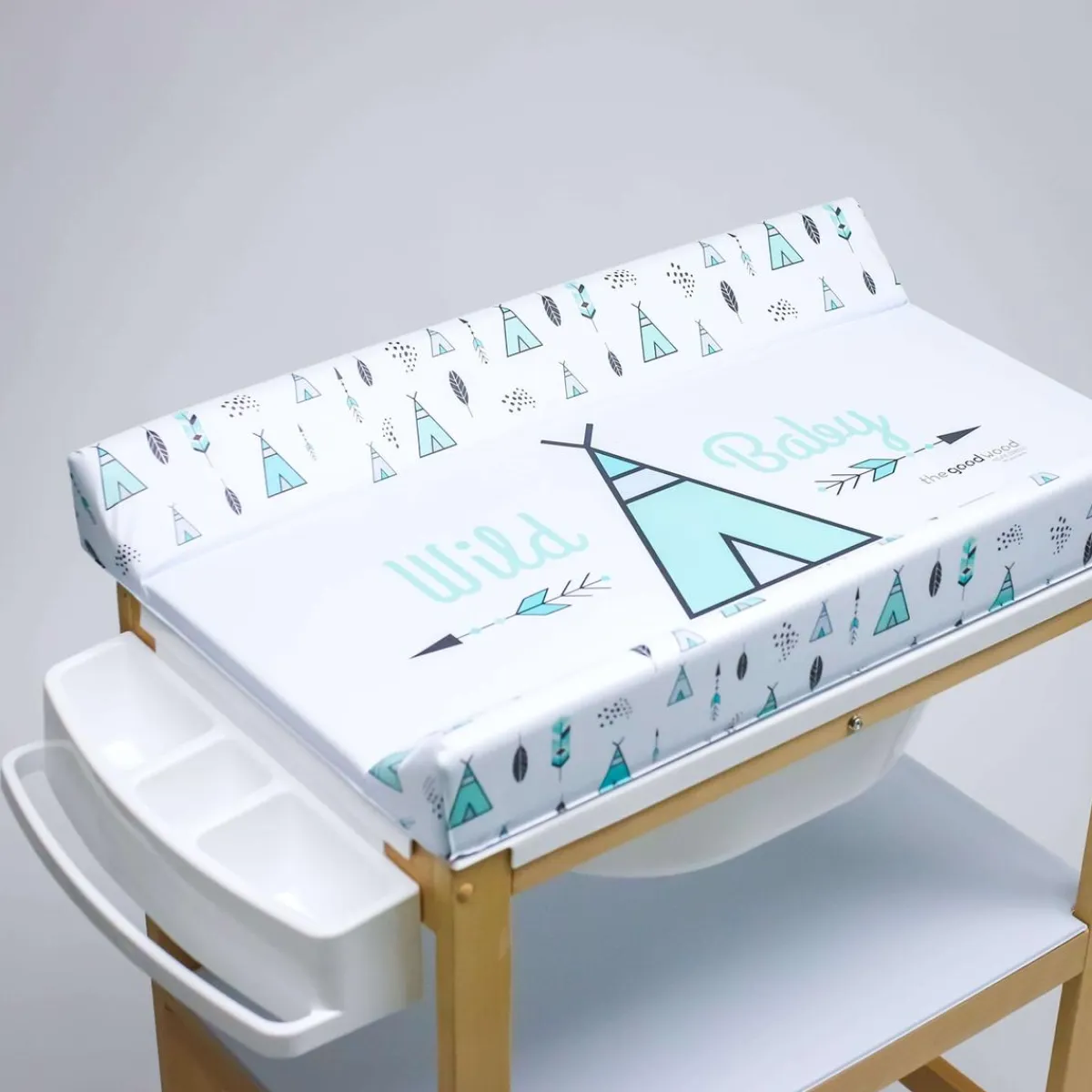 Bañera de Madera Natural Sobrebidé Tipys Mint*PLASTIMYR Best