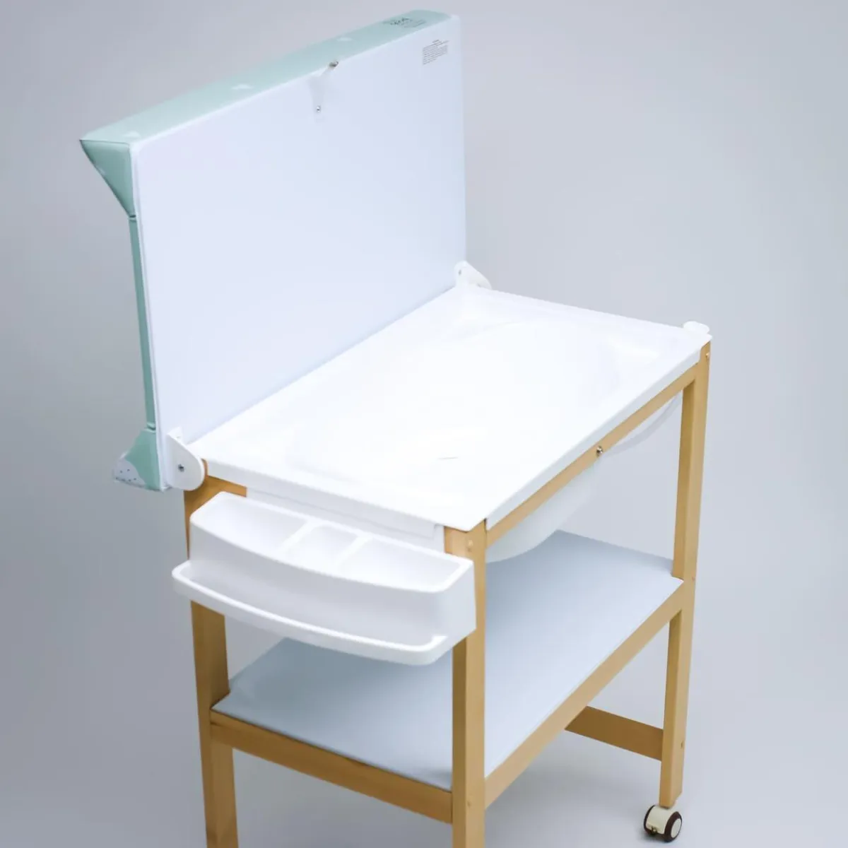 Bañera de Madera Natural Sobrebidé Tipys Mint*PLASTIMYR Best