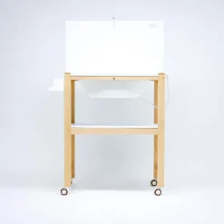 Bañera de Madera Natural Sobrebidé Topos Rosa*PLASTIMYR Online