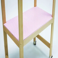 Bañera de Madera Natural Sobrebidé Topos Rosa*PLASTIMYR Online