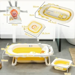 Bañera plegable con cojín y palangana Baño Y Accesorios·Bañeras Y Accesorios