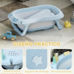 Bañera plegable para bebé Azul*AIYAPLAY Online