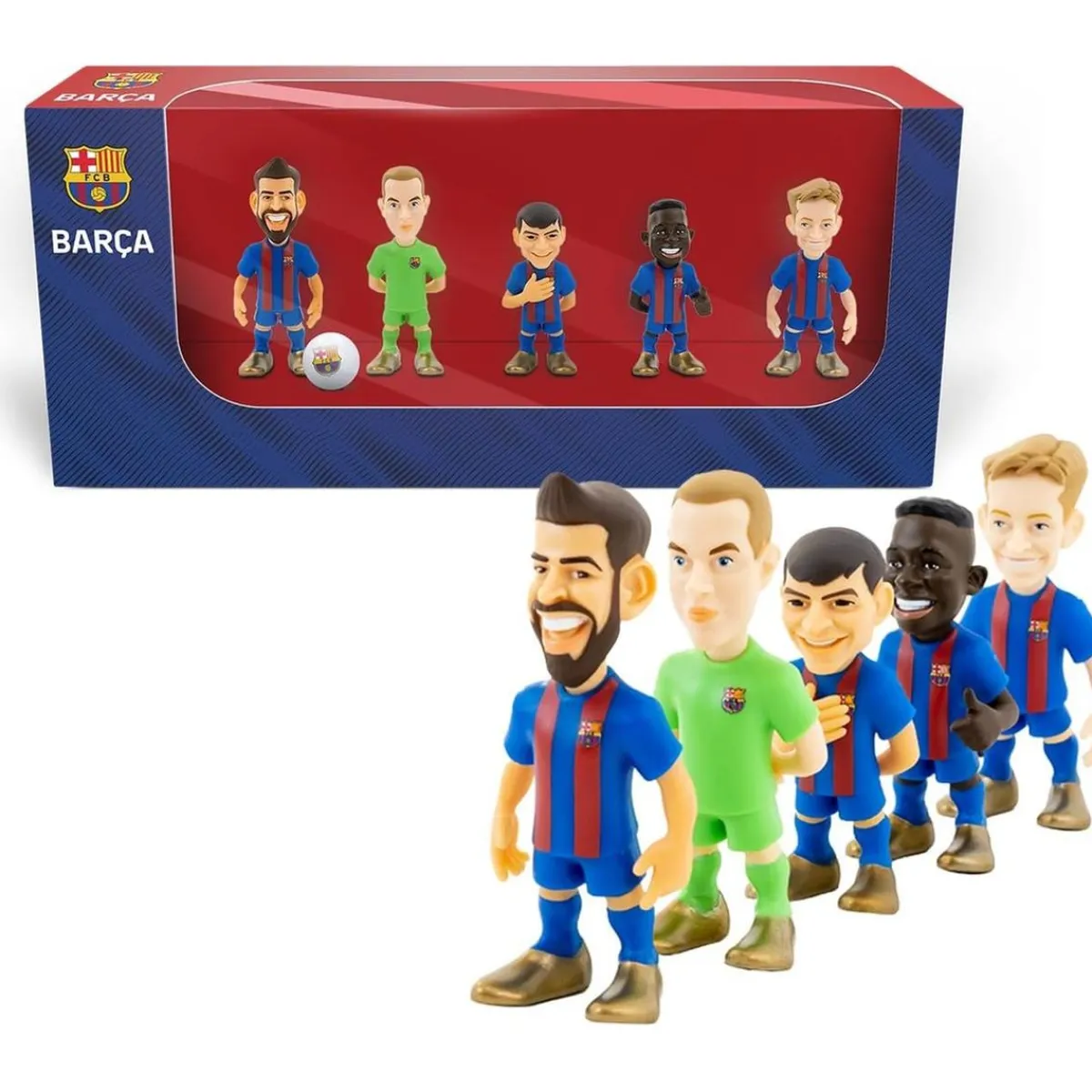 Online - Pack de 5 muñecos del Futbol Club Barcelona de 7 cm Friki Zone