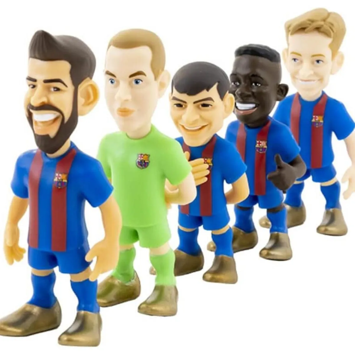 Online - Pack de 5 muñecos del Futbol Club Barcelona de 7 cm Friki Zone