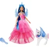 Outlet Barbie - Muñeca Celebración Zafiro con Vestido Rosa y Unicornio ㅤ Muñecas