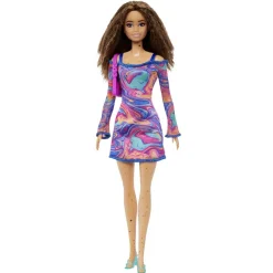 Barbie - Muñeca Fashionista con vestido estampado mármol y accesorios de moda ㅤ*MATTEL Sale