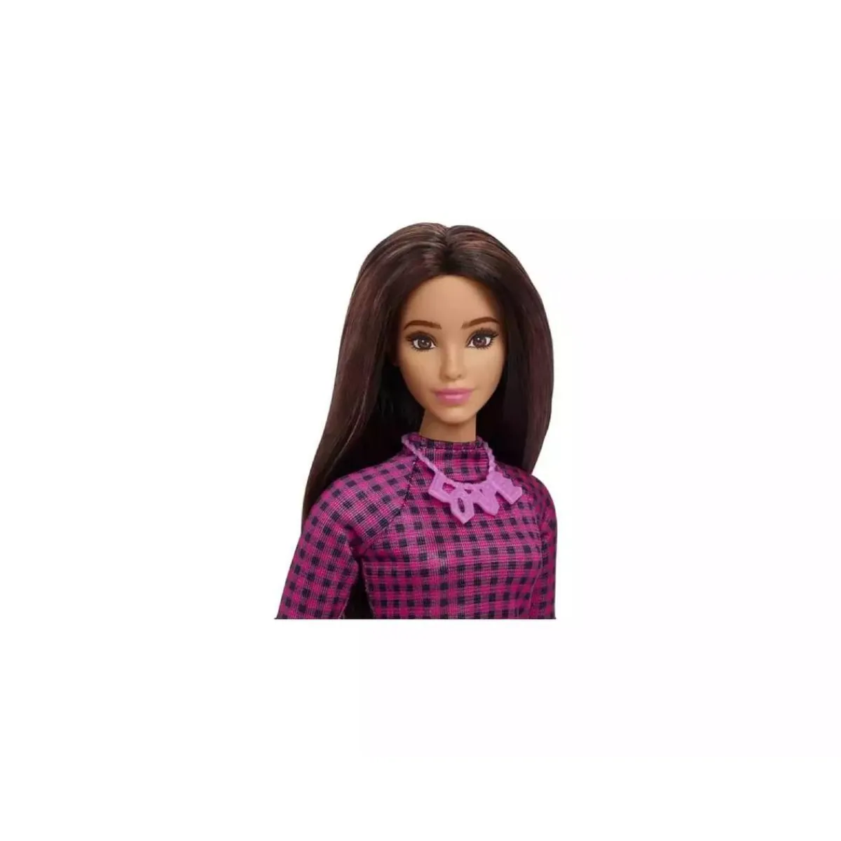 Best - Muñeca fashionista - vestido rosa a cuadros Muñecas