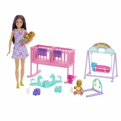 Outlet Barbie - Muñeca Skipper canguro con gemelos y accesorios Muñecas