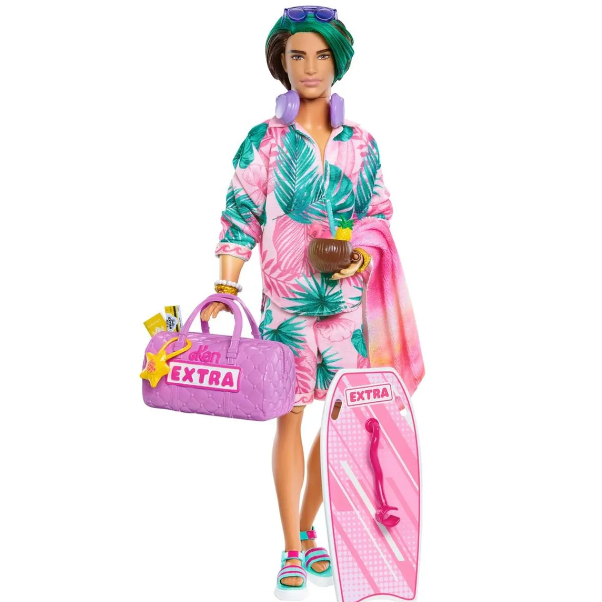 Barbie - Muñeco Ken Estilo Tropical con Accesorios ㅤ*MATTEL