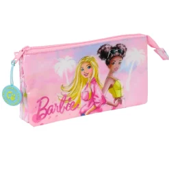 Hot Barbie - Portatodo Triple - Colección Painterly Material Escolar