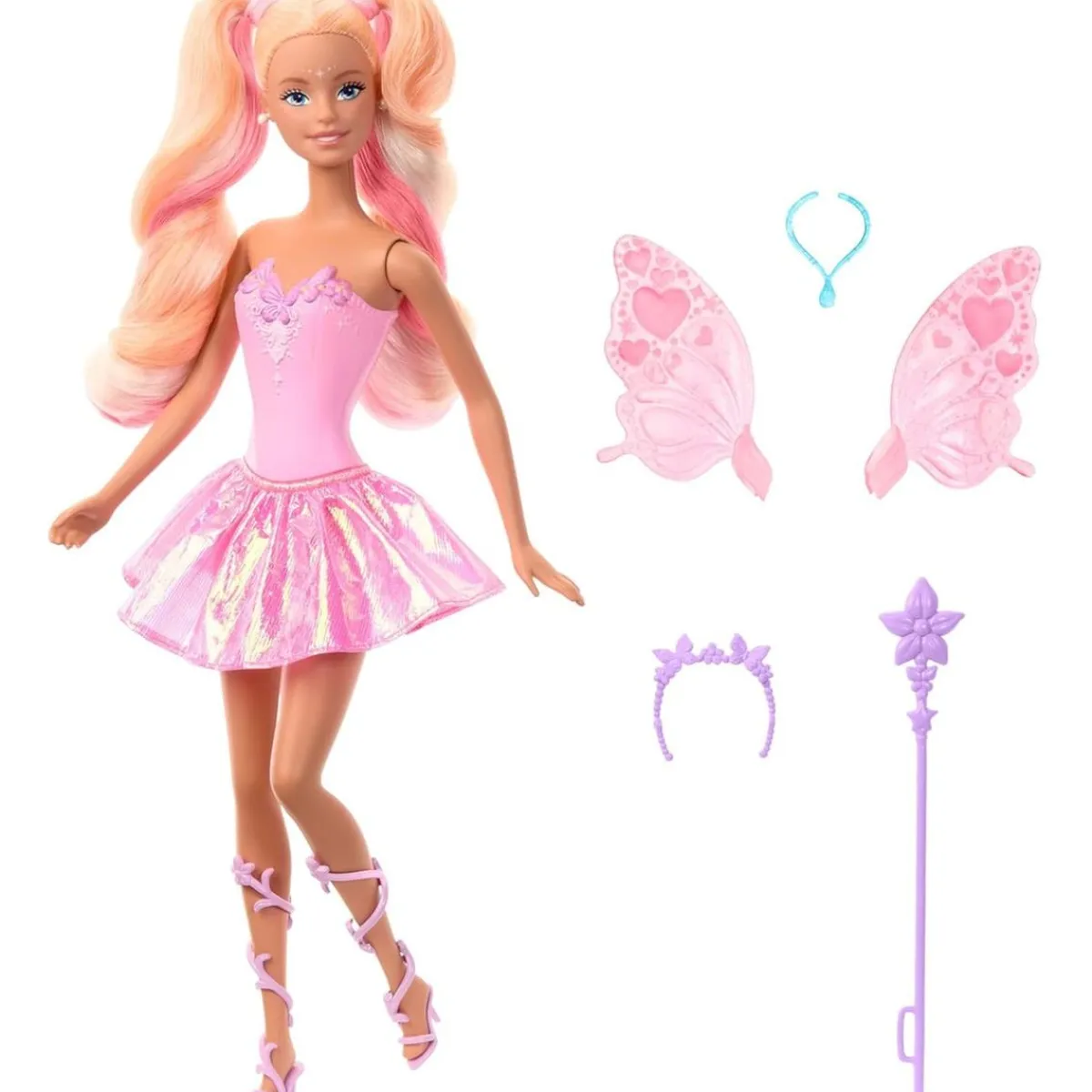 Barbie Color Change - Muñeca Hada Rosa*MATTEL Outlet