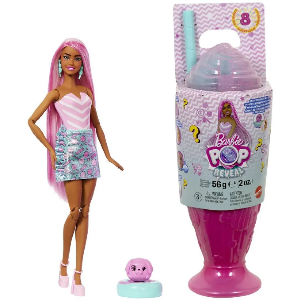 Pop Reveal Sweets - Vaso rosa*BARBIE Hot