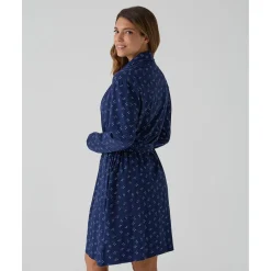 Bata premamá azul con flores*Prenatal Hot