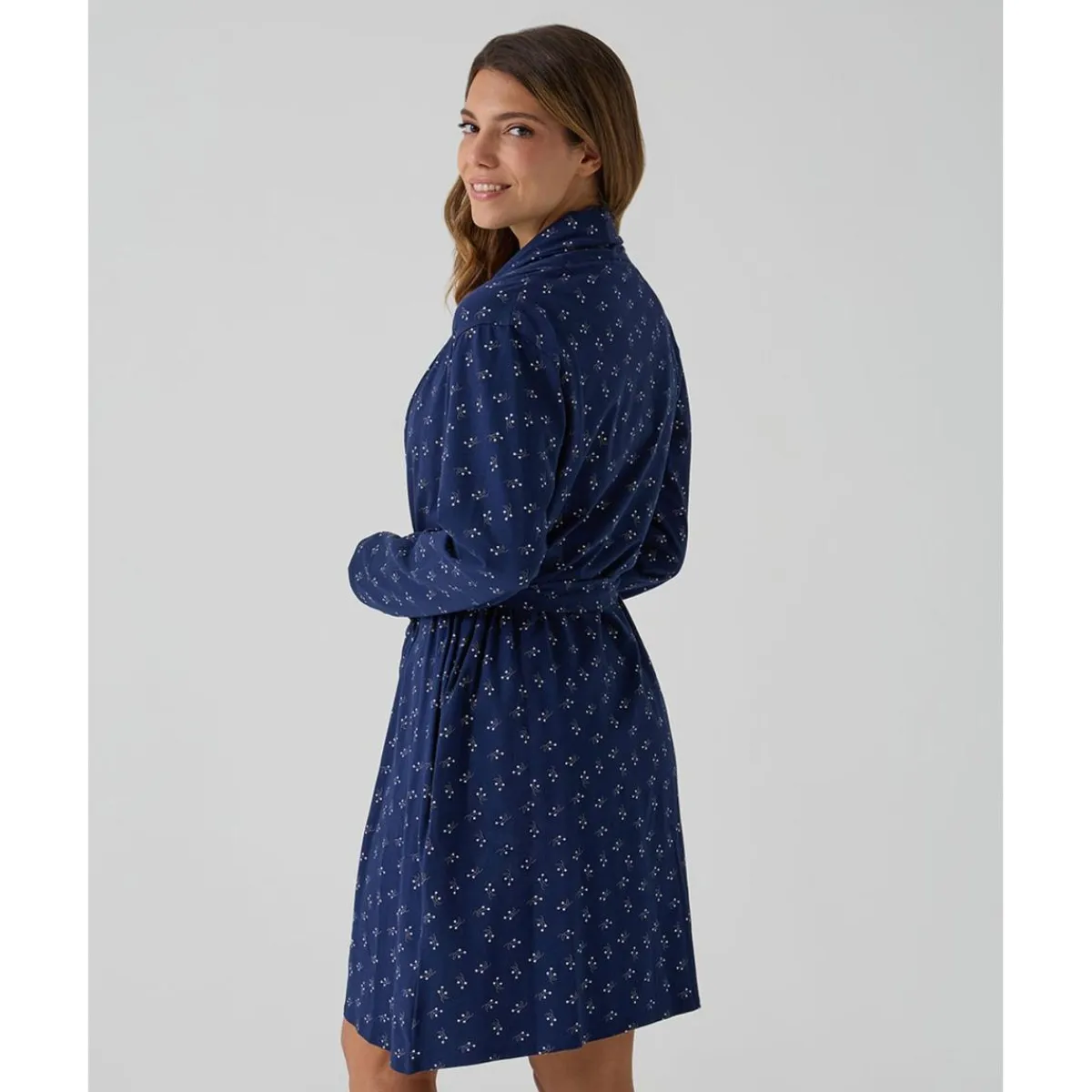 Bata premamá azul con flores*Prenatal Hot