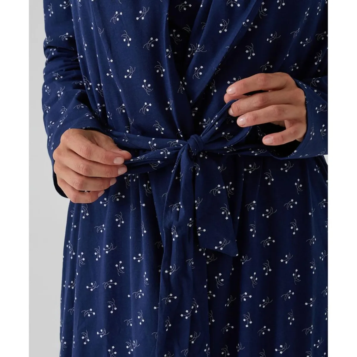 Bata premamá azul con flores*Prenatal Hot