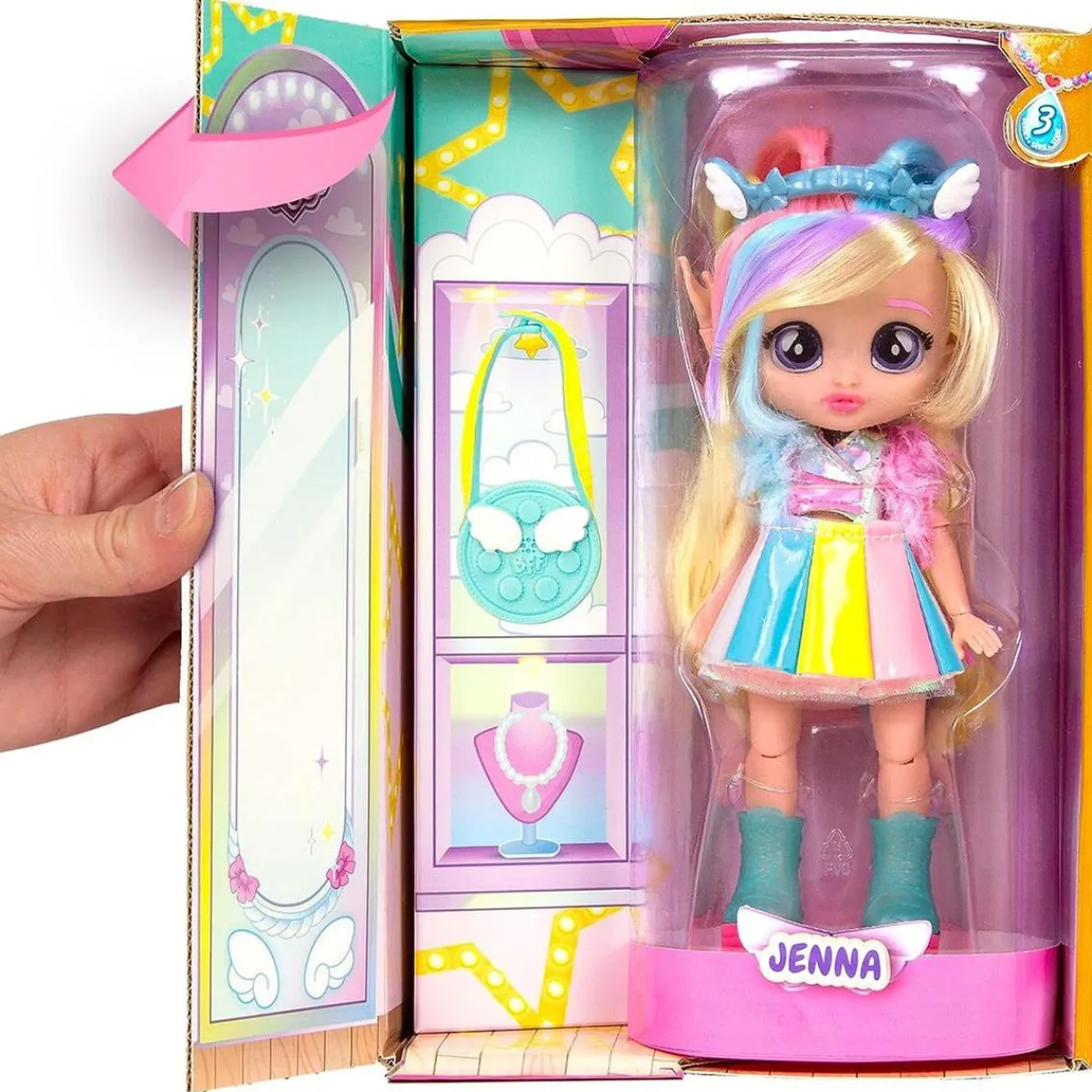 Discount Bebés Llorones - Best Friends Forever Serie 3 Jenna con pelo largo y 9 accesorios ㅤ Muñecas