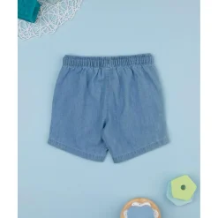 Bermuda azul denim con bolsillos*Prenatal Clearance