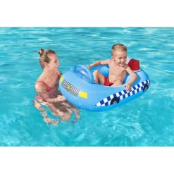 New Bestway - Coche de policía hinchable con sonido Piscinas|Juguetes De Verano