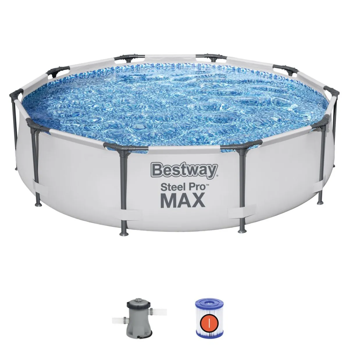 - Piscina Desmontable con depuradora Steel Pro MAX 305 x 76cm Piscinas|Juguetes De Verano