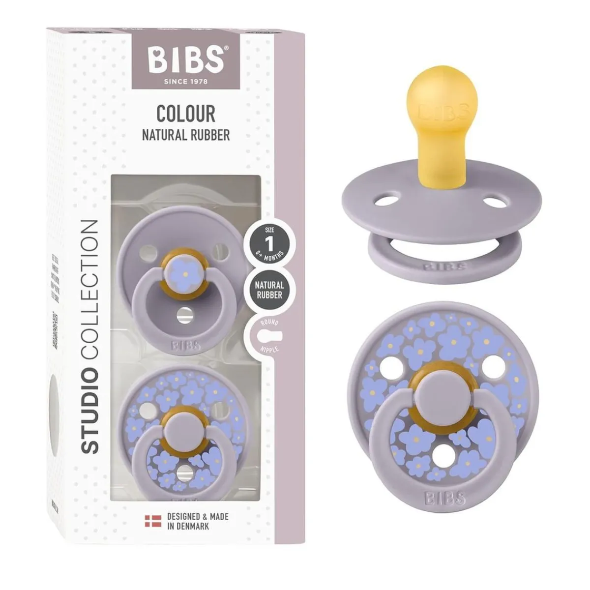 Best - Pack 2 chupetes Colour 0-6 meses - Jasmine Fossil Grey Biberones Y Chupetes·Chupetes