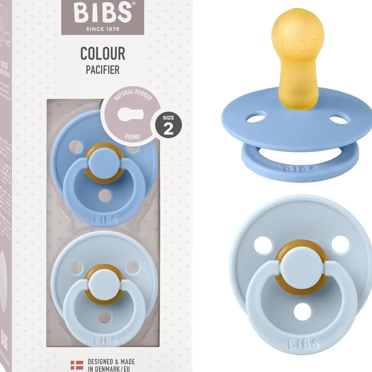 Clearance - Pack 2 chupetes Colour 6-18 meses - Blue/Baby Blue Biberones Y Chupetes·Chupetes