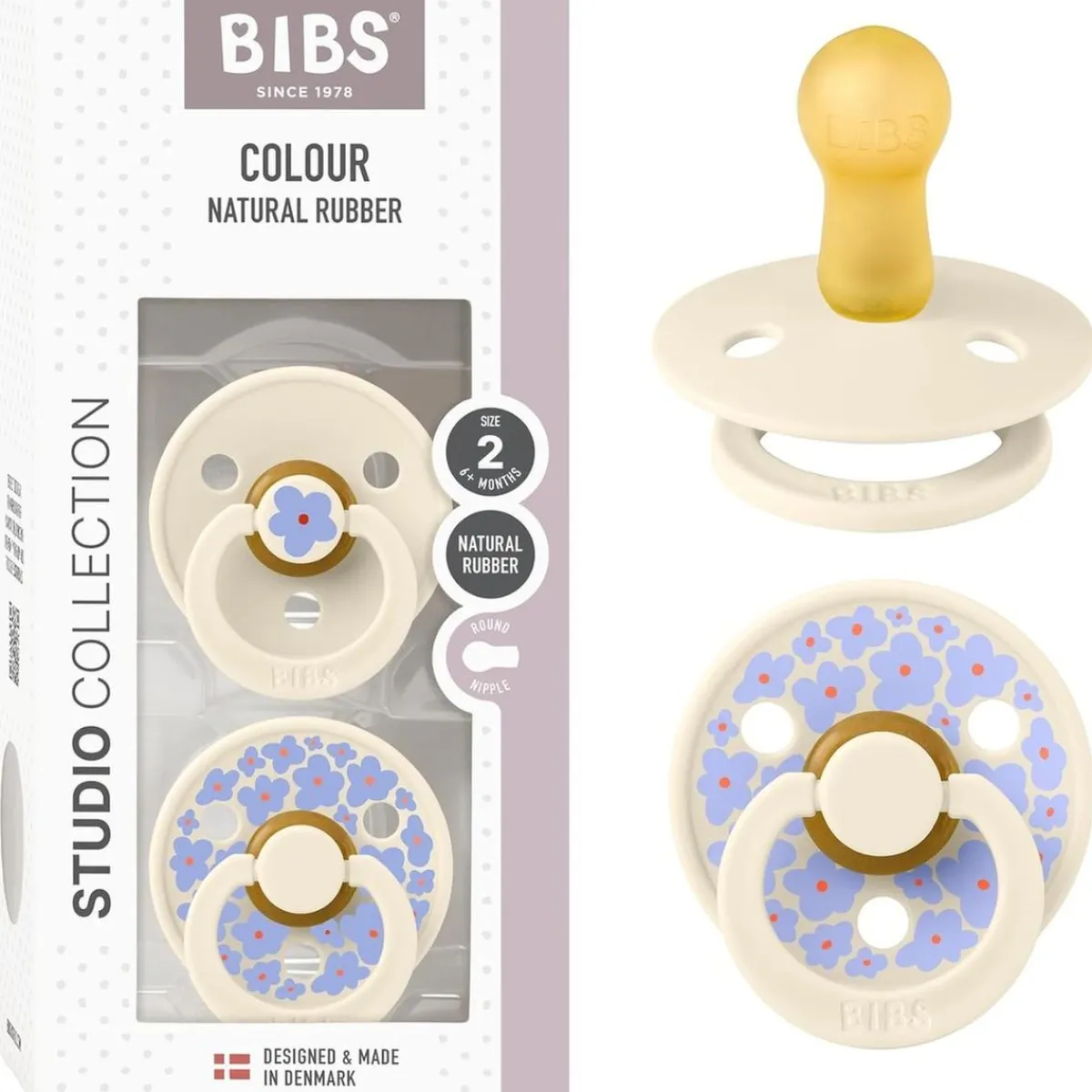 Clearance - Pack 2 chupetes Colour + 6 meses - Jasmine Ivory Mix Biberones Y Chupetes·Chupetes