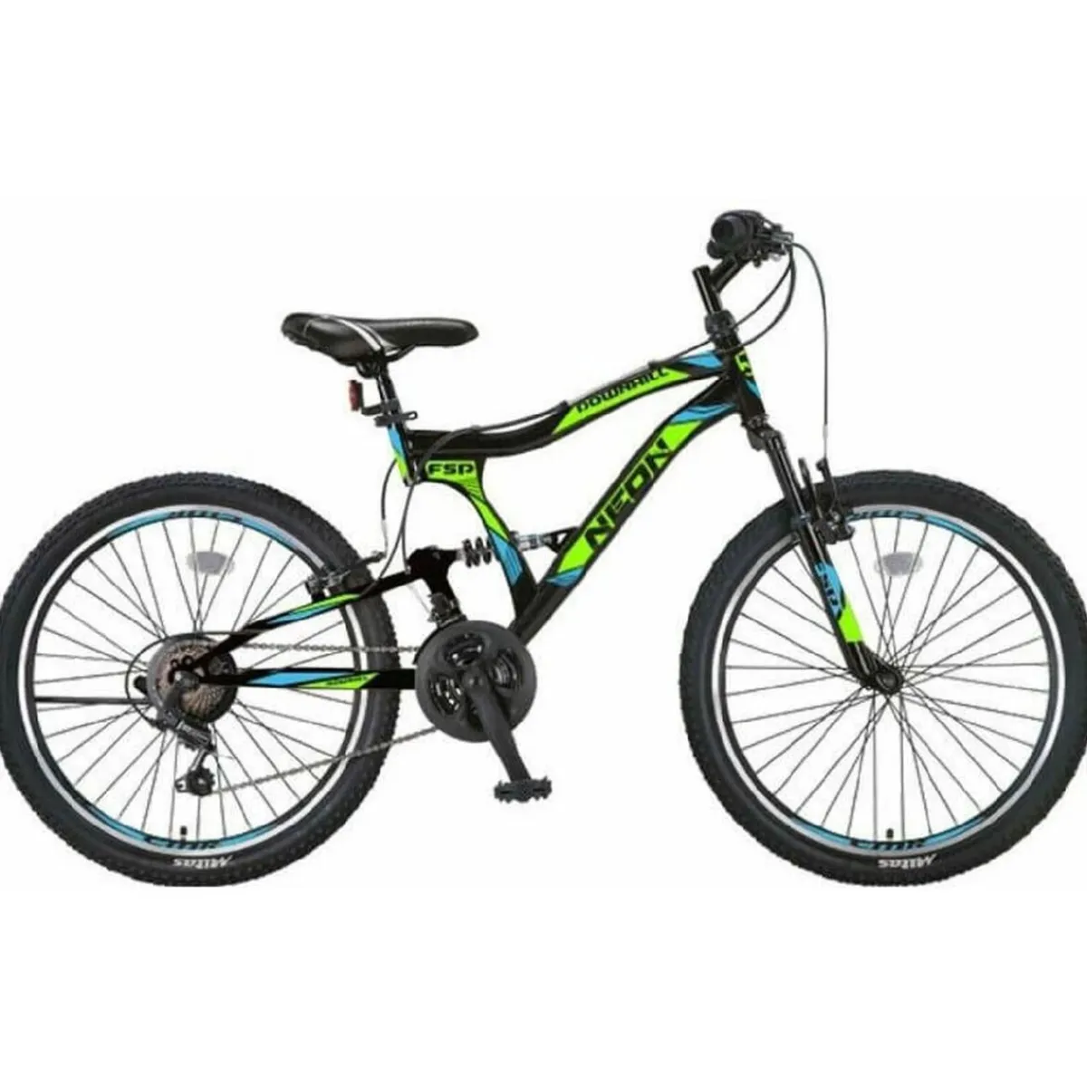 Clearance Bicicleta Neon Downhill 24 Pulgadas Doble Suspensión Bicicletas