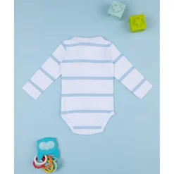 New Body bebé blanco a rayas azules Recién Nacido·Ropa Y Accesorios|Ropa Y Accesorios·Bodies