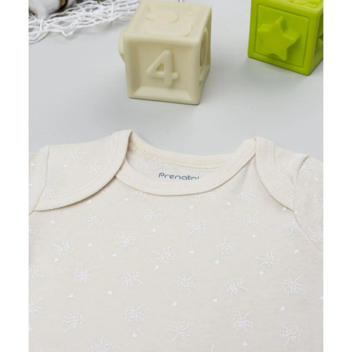 Outlet Body beige de manga corta para bebé con estampado floral Ropa Y Accesorios·Bodies|Recién Nacido·Ropa Y Accesorios