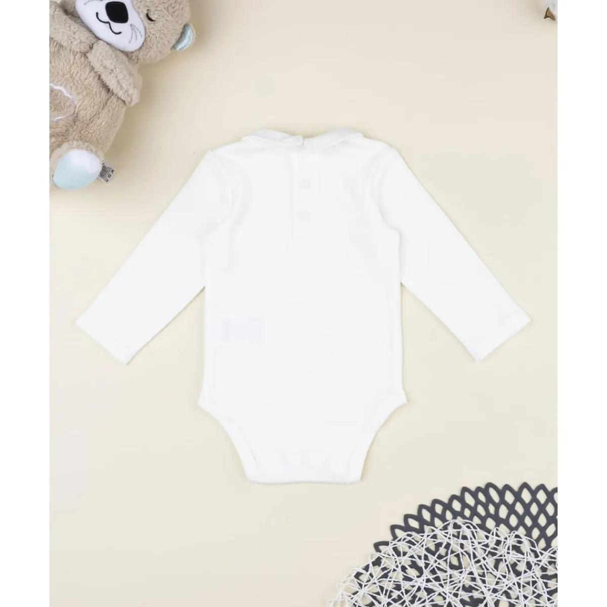 Body blanco con cuello bordado niño*Prenatal New
